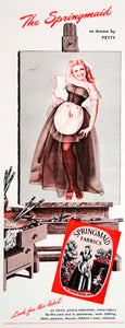 1946 Ad Springmaid Fabrics Cotton Mill George Petty Art Pinup Girl Risque YLK1