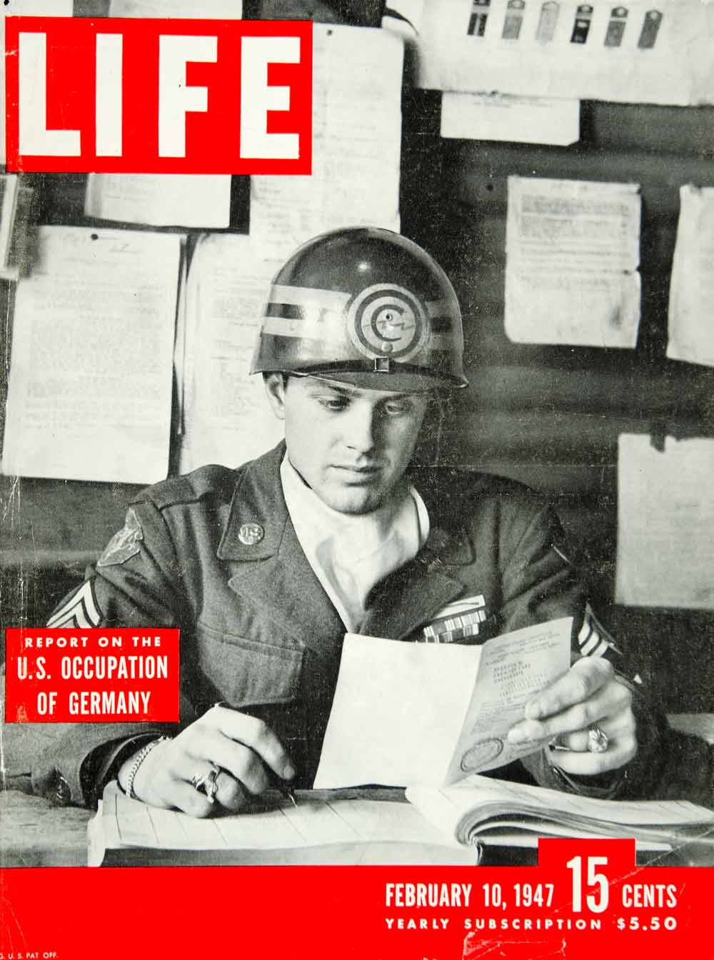 1947 Cover LIFE Everett M. Bennett U.S. Soldier Occupied Germany Walter YLMC1