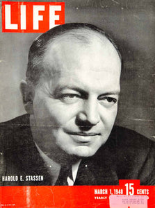 1948 Cover LIFE Magazine Harold Stassen Politician Governor MN Phillippe YLMC1