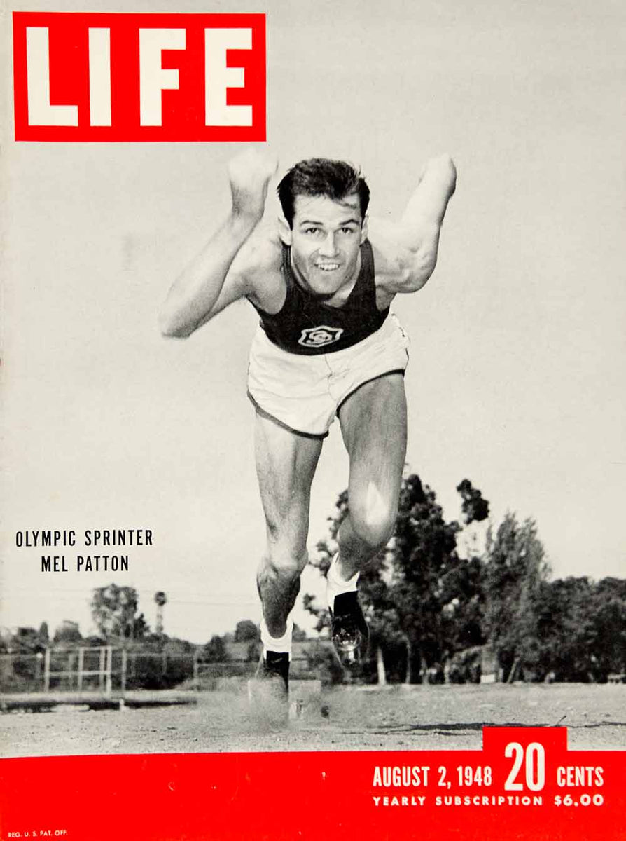 Patton Olympic Rower 1948 Cover LIFE Mel Patton Olympic Gold Sprinter Athlete Track Field B ...