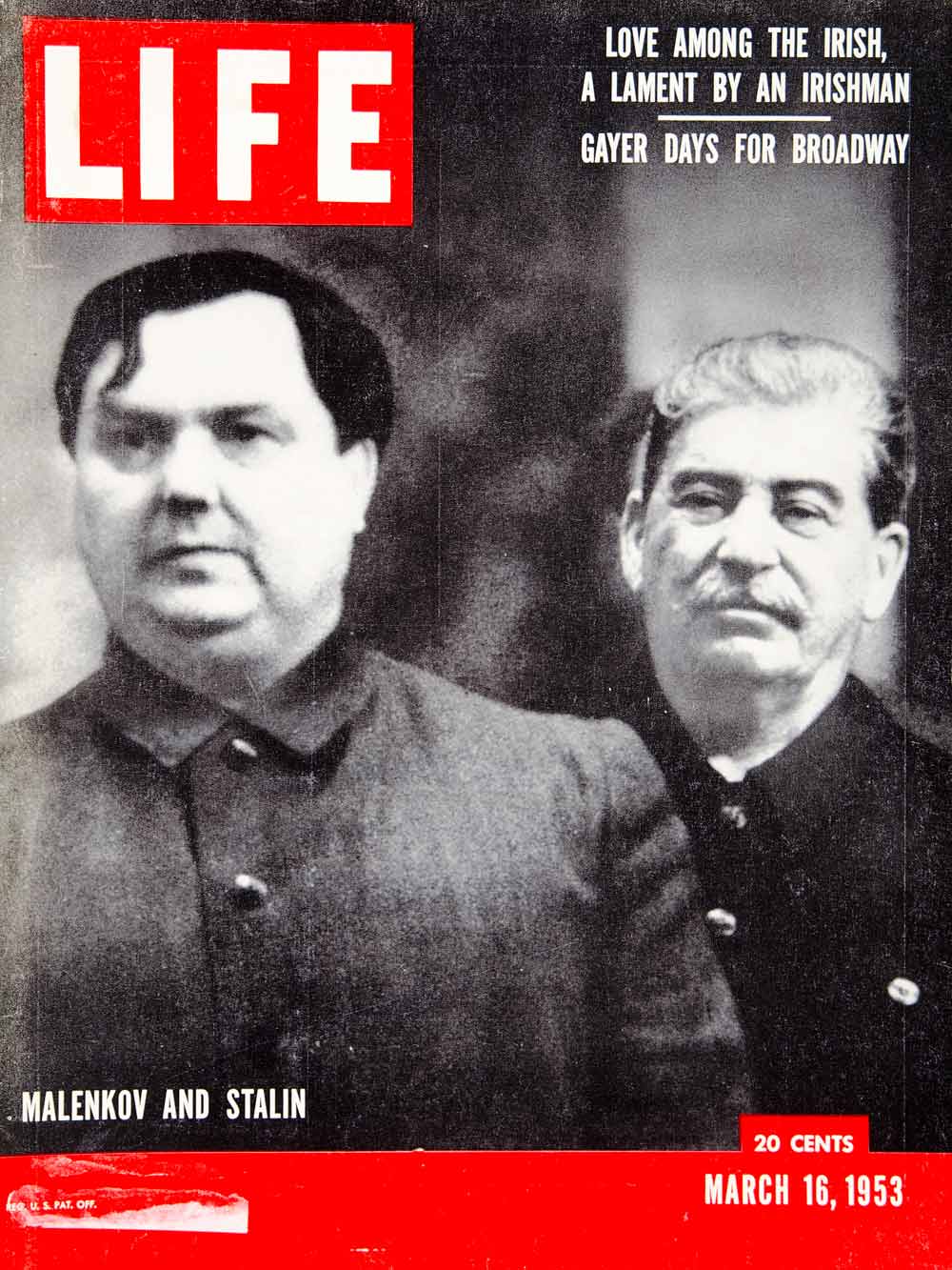 1953 Cover LIFE Georgy Malenkov Joseph Stalin Premier Soviet Union Russia YLMC1