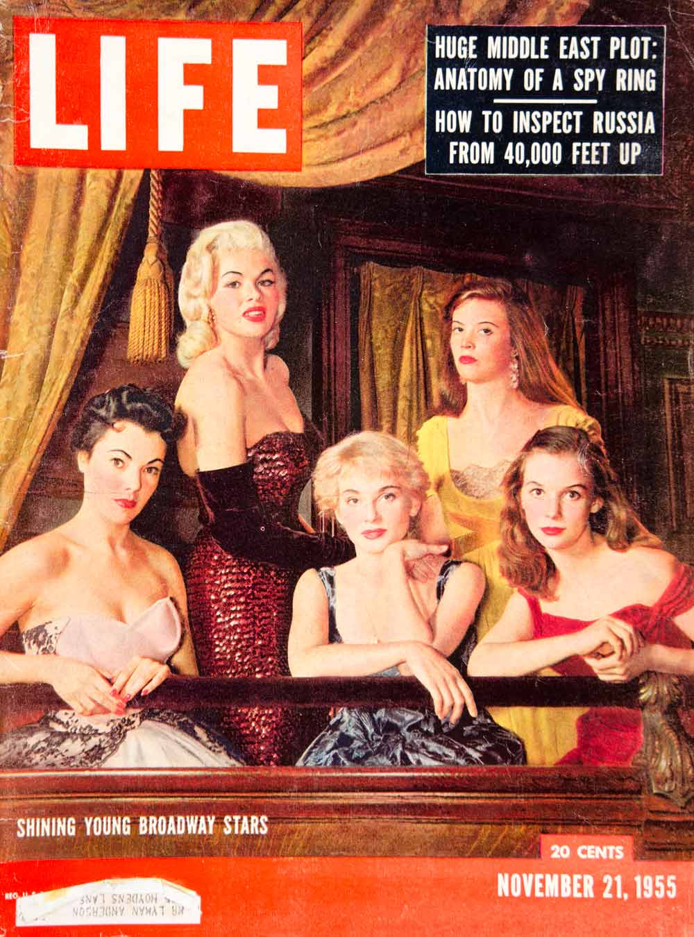 1955 Cover LIFE Broadway Stars Jayne Mansfield Susan Strasberg Philippe YLMC2