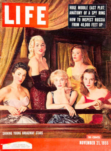 1955 Cover LIFE Broadway Stars Jayne Mansfield Susan Strasberg Philippe YLMC2