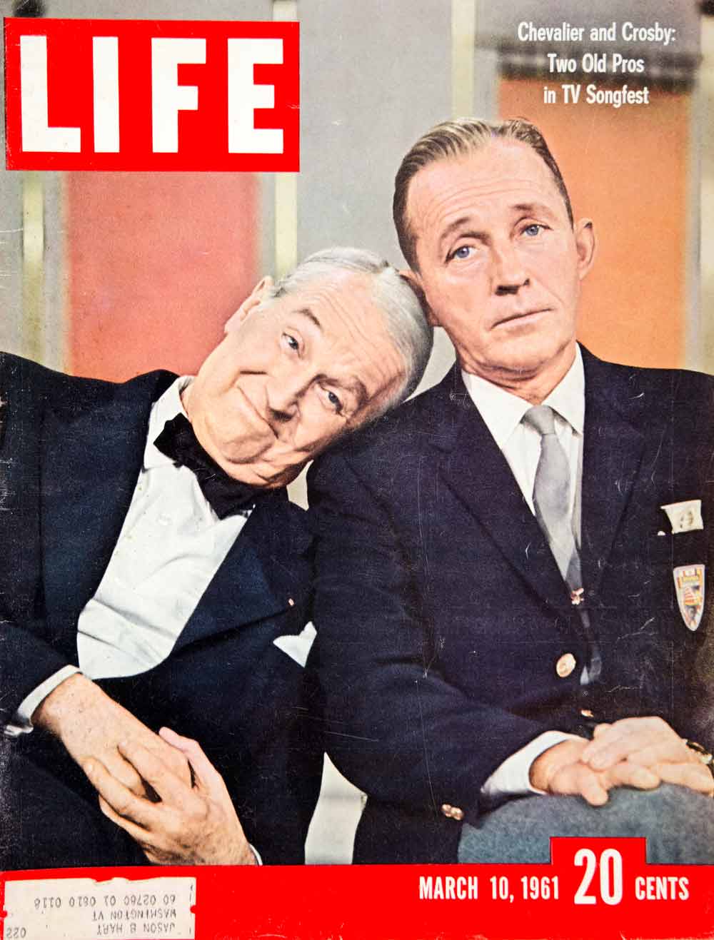 1961 Cover LIFE Maurice Chevalier Bing Crosby Singers Entertainer Allan YLMC2