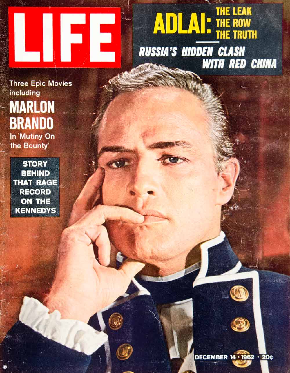 1962 Cover LIFE Marlon Brando Fletcher Christian Movie Mutiny on the YLMC2