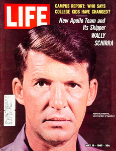 1967 Cover LIFE Wally Schirra NASA Astronaut Apollo II Commander Ralph YLMC2