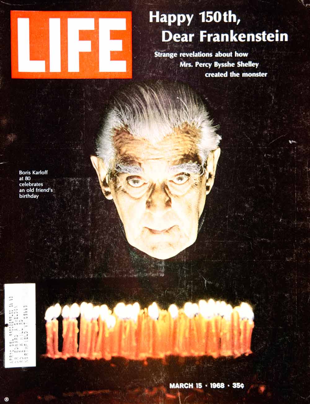 1968 Cover LIFE Boris Karloff Movie Actor Frankenstein Birthday Dmitri YLMC2