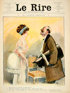 1911 Cover Rire Repo Man Chair French Funny Humorous Albert Guillaume YLR1