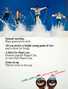 1966 Ad Vintage Pepsi-Cola Pepsi Generation Diet Soft Drink Soda
