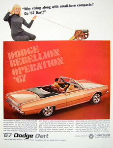 1966 Ad 1967 Chrysler Dodge Dart Convertible GT 270 Muscle Car Classic Auto YLZ2