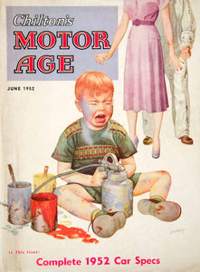1952 Cover Bradley Child Auto Paint Mother Boy Chilton's Motor Age June YMA1