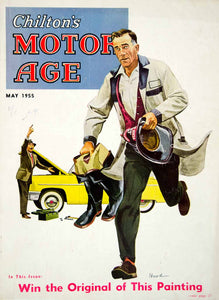 1955 Cover Hook Chilton's Motor Age May Fireman Running Broken Down Car YMA1