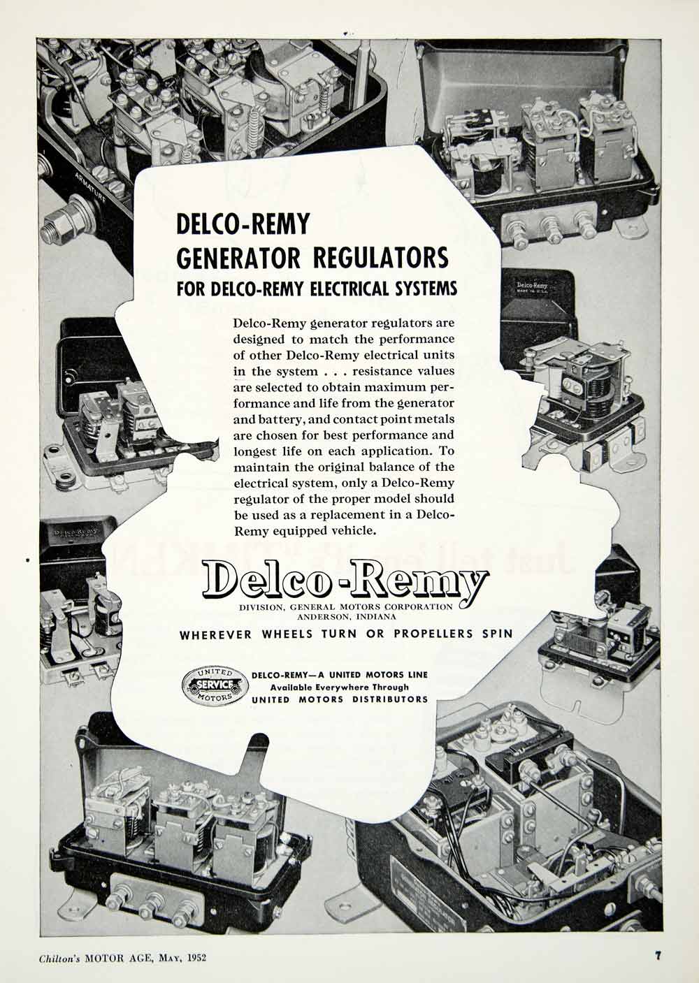 1952 Ad Delco-Remy Generator Regulator Electrical System General Motors YMA1