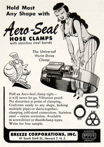 1952 Ad Breeze Aero-Seal Hose Clamps Worm Drive 41 South Sixth Street YMA1
