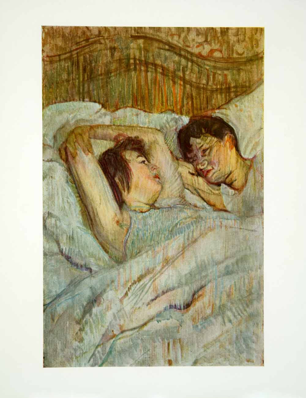 1931 Color Print Henri de Toulouse-Lautrec Art In Bed Postimpressionism YMF2 - Period Paper
