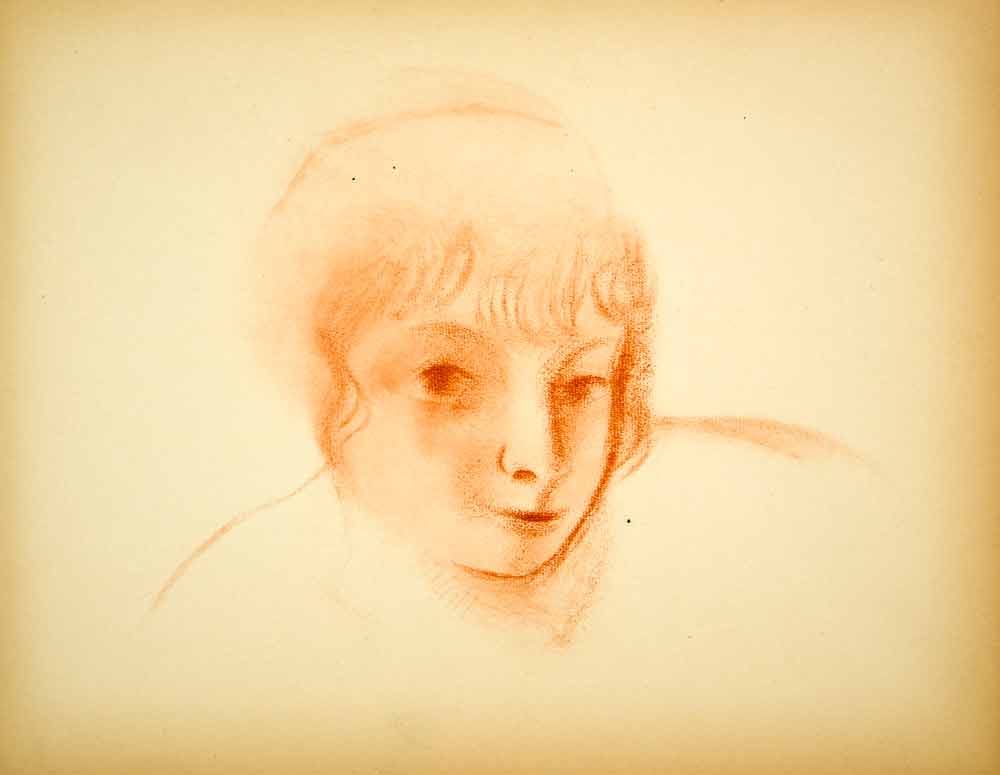 1931 Color Print Andre Derain Fauvism Art Portrait Children Face Head Kid YMF2