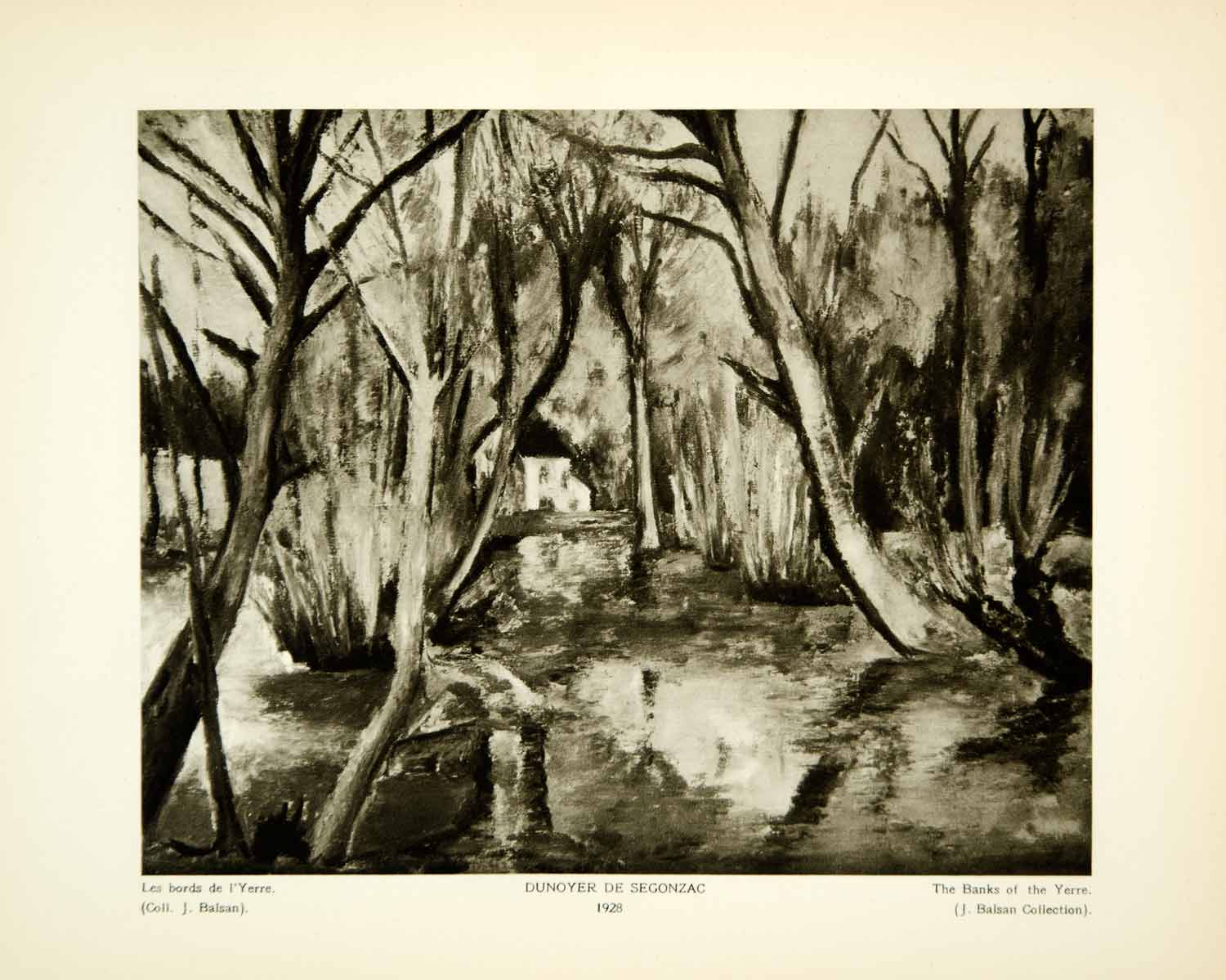 1931 Photogravure Andre Dunoyer de Segonzac Art Les Bords de l'Yerre River YMF2