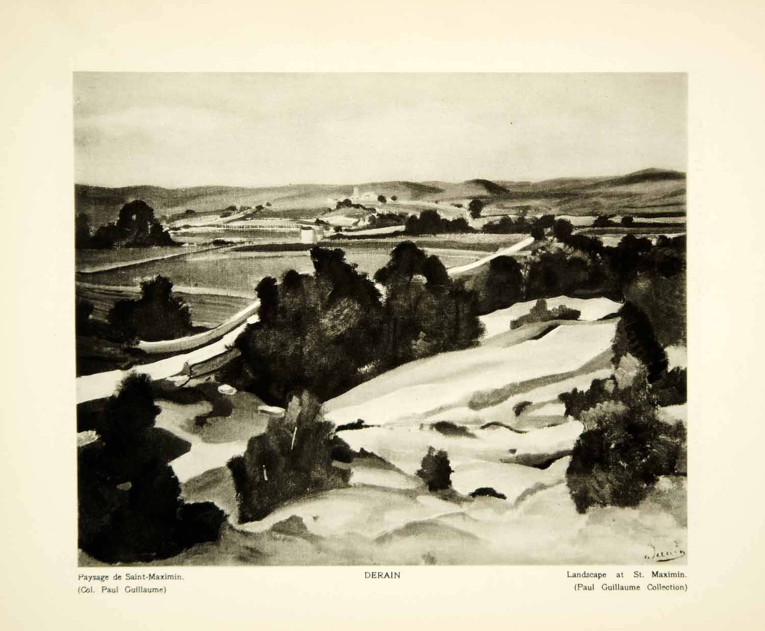 1931 Photogravure Andre Derain Fauvism Art Landscape St Maximin
