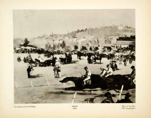 1932 Photogravure Edouard Manet Art Horse Races Bois de Boulogne Equestrian YMF2