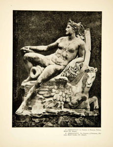 1933 Photogravure Bartolomeo Ammannati Art Parnassus Nude Greek Mythology YMF2