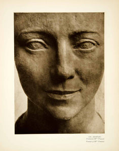 1933 Photogravure Charles Despiau Art Bust Madame Pomaret Sculpture Statue YMF2