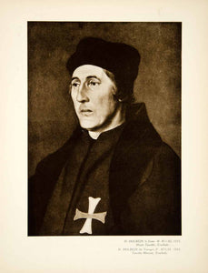 1933 Photogravure Hans Holbein the Younger Art John Fisher Portrait Bishop YMF2