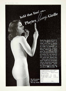 1940 Ad Playtex Living Girdle Women's Fashion Undergarment Figure Slimming YMM1