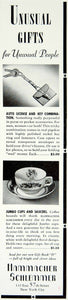 1940 Ad Hammacher Schlemmer Unusual Gifts Jumbo Teacup Key Strap Saucer YMM1
