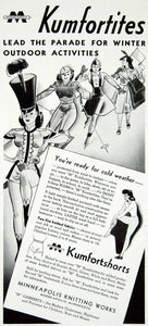 1940 Ad Kumfortites Kumfortshorts Long Underwear Women's Winter Fashion YMM1
