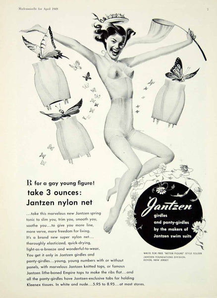1949 Ad Vintage Jantzen Panty Girdle Foundation Garment Risque 40s Fas –  Period Paper Historic Art LLC
