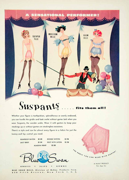 1949 Ad Vintage Jantzen Panty Girdle Foundation Garment Risque 40s
