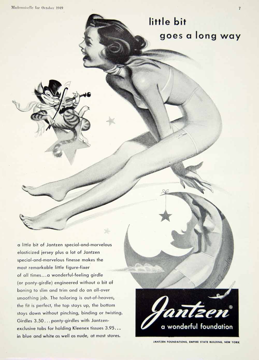 1949 Ad Jantzen Girdle Panty Lingerie Foundation Garment 40's