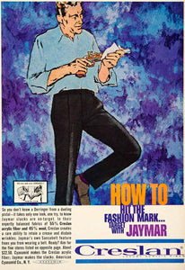 1961 Ad Vintage Jaymar Slacks Fashion 60s Style Creslan Dueling ...