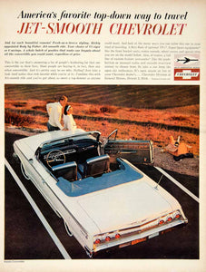 1962 Ad Vintage Chevrolet Impala Convertible White Car Automobile Chevy YMM5