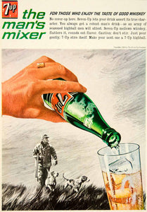 1962 Ad Vintage 7 Up Seven-Up Soda Whiskey Highball Cocktail Mixer Duck YMM5