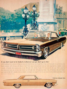 1963 Ad Vintage Pontiac Grand Prix GP Brown Automobile Car General Motors YMM6