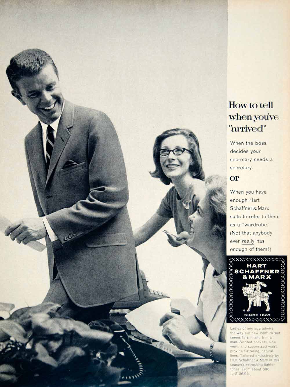 1963 Ad Hart Schaffner Marx Ventura Suit 60s Fashion Business YMM6 – Period  Paper Historic Art LLC