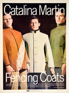 1968 Ad Vintage Catalina Martin Fencing Coat Jacket Fashion 60s YMM6