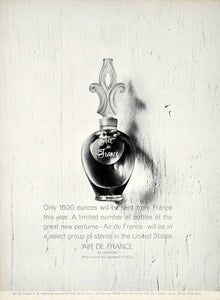 1962 Ad Vintage Air de France Perfume Lentheric French Parfum Bottle YMMA1
