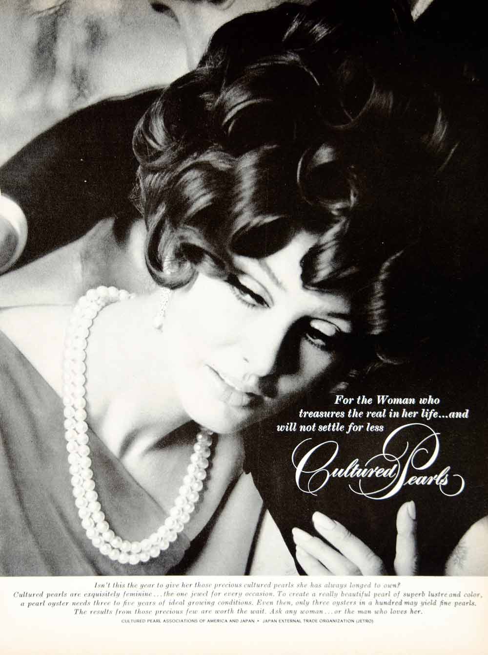 1967 Ad Vintage Cultured Pearl String Necklace Jewelry 60s Fashion Style YMMA1