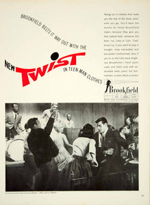 1962 Ad Vintage Brookfield Suits Teen Men Twist Dance Band Clothing 60s YMMA2