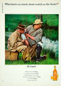 1965 Ad Vintage Haig & Haig Blended Scotch Whisky Whiskey Fishermen YMMA3