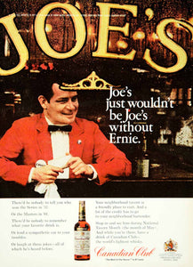 1966 Ad Vintage Canadian Club Whisky Neighborhood Bar Bartender Bar YMMA3