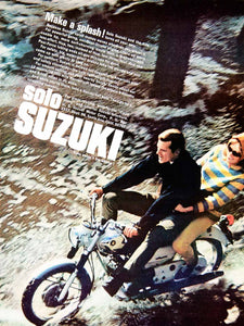 1966 Ad Vintage Suzuki Motorcycle Motorbike Japanese Motorcycling YMMA3