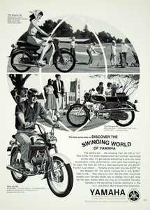 1966 Ad Vintage Yamaha Motorcycle Newport 50 Campus 60 Twin Jet 100 YMMA3