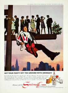 1967 Ad Vintage Smirnoff Vodka Sid Caesar Movie Actor Star Party Steel YMMA3