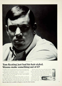 1967 Ad Dep Hair Gel Men Tom Keating Oakland Raiders Football Defensive YMMA3