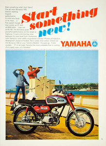 1967 Ad Vintage Yamaha Bonanza 180 Red Japanese Motorcycle Motorcycling YMMA3