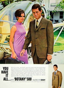 1968 Ad Vintage Botany 500 Business Suit Fashion 60's Style YMMA3