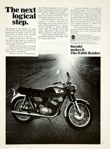 1968 Ad Vintage Suzuki T-305 Raider Motorcycle Japanese Motorcycling YMMA3